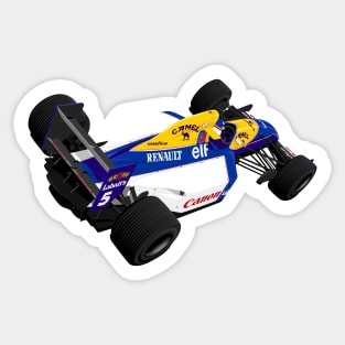 Nigel Mansell's Williams FW14 Formula 1 Car Sticker